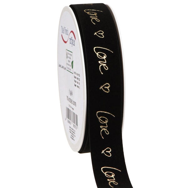 Dekoband Rolle mit Love Schriftzug