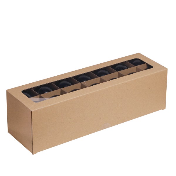 Verpackung mit schwarzen Kugeln