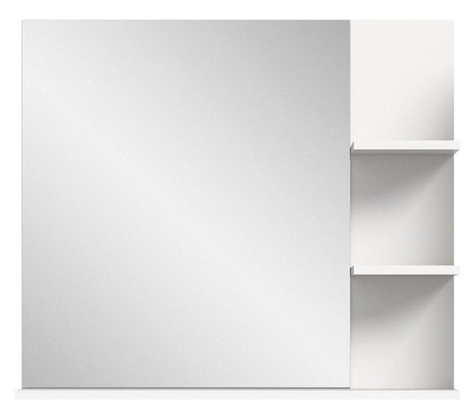 Laredo Bad Spiegel 80cm 3 Ablagen weiß. 80 X 20 X 70 cm