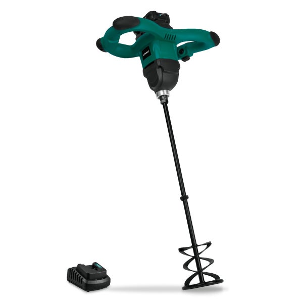 VONROC Mörtelrührer inkl. Rührwerk, Quirl - Farbmischer, Farbrührer, Betonmischer, Rührgerät Akku - 20V mit 2Ah Akku und Ladegerät, 120mm - jetzt Variante Wählen