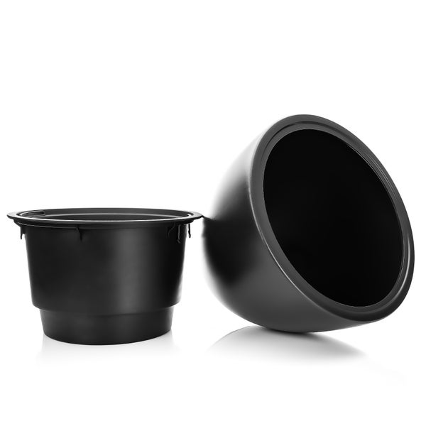 BigDean Blumentopf Modern ø 47 cm XL mit herausnehmbaren Innentopf anthrazit - wetterfeste Pflanzschale aus bruchsicherem Kunststoff - Pflanzkübel groß Außen & Innen geeignet