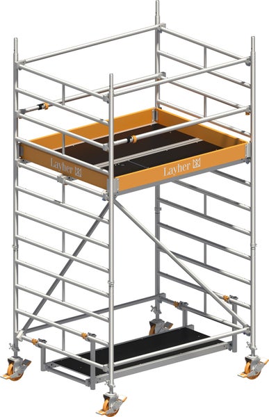 Layher Fahrgerüst mit Rollen für den flexiblen Einsatz