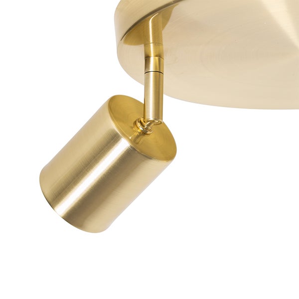 Goldfarbene Deckenleuchte mit verstellbarem Spot