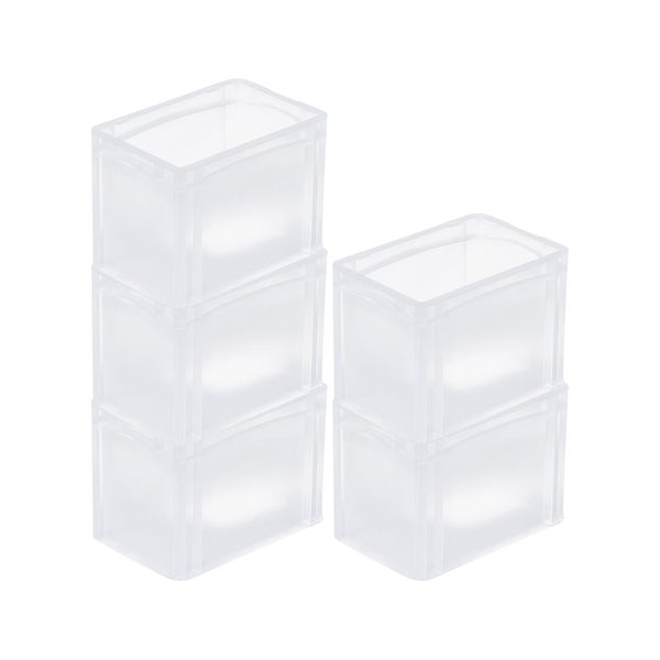 PROREGAL SparSet 5 x Transparenter Eurobehälter BasicLine Mit Geschlossenem Griff HxBxT 22 x 20 x 30 cm 9,4 Liter Eurobox Transportbox