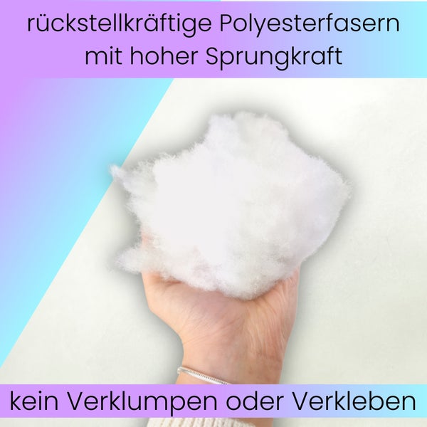 AMF Life Füllwatte, waschbar bis 95 Grad, zertifizierte Qualität, 500g