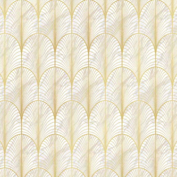 Tapete mit Art-Déco-Fächermuster