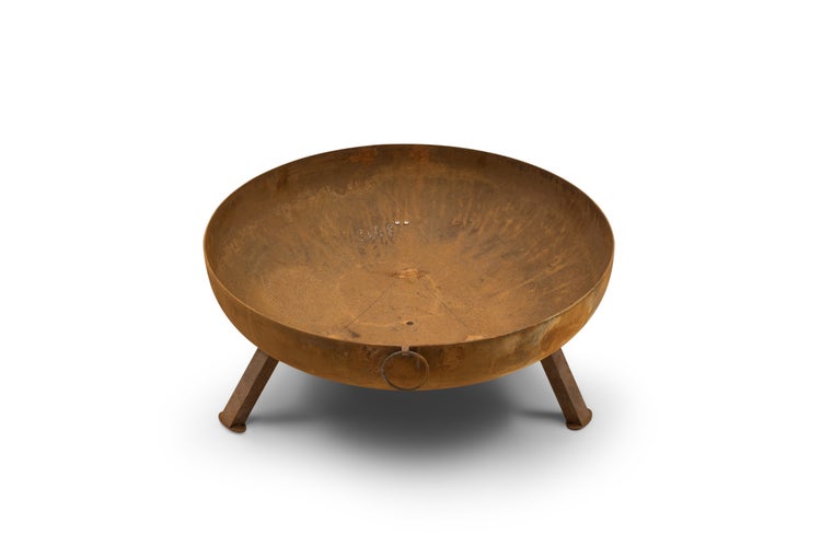 The Favilla BOMBE Feuerschale Cortenstahl Ø 64,5 cm – Kompaktes Feuerbecken aus 3 mm Stahl – Wetterfest & langlebig mit Patina-Effekt – Runde Feuerstelle für Garten, Terrasse & Camping – 15 kg
