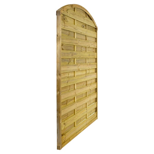 Holzzaunfeld mit Bogenabschluss