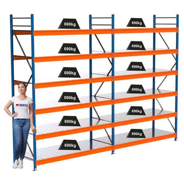 Lagerregal mit mehreren Ebenen zur Lastenverteilung bis 690 Kilogramm