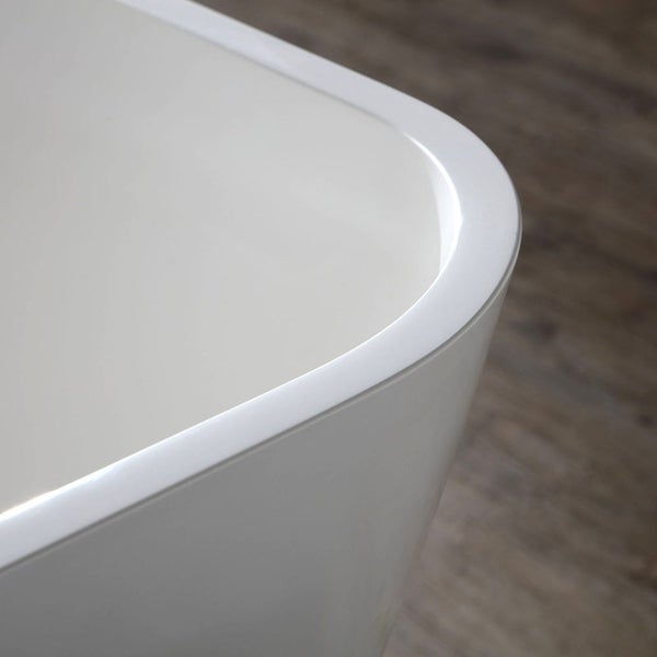 Freistehende rechteckige Badewanne aus Mineralguss | Paola