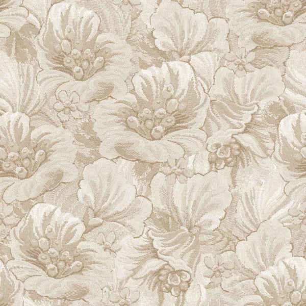 Tapete mit einem strukturierten floralen Blumenmuster im Textilstil