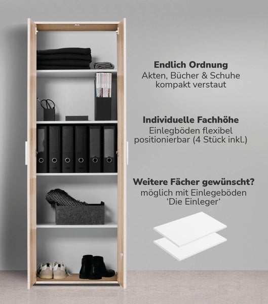 mokebo Schrank in Braun 'Der Lange', Mehrzweckschrank, Allzweckschrank oder Aufbewahrungsschrank