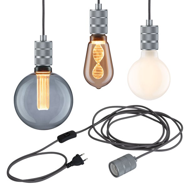 Neordic Pendelleuchte Tilla inkl. Stecker E27 max. 20W Alu dimmbar Metall