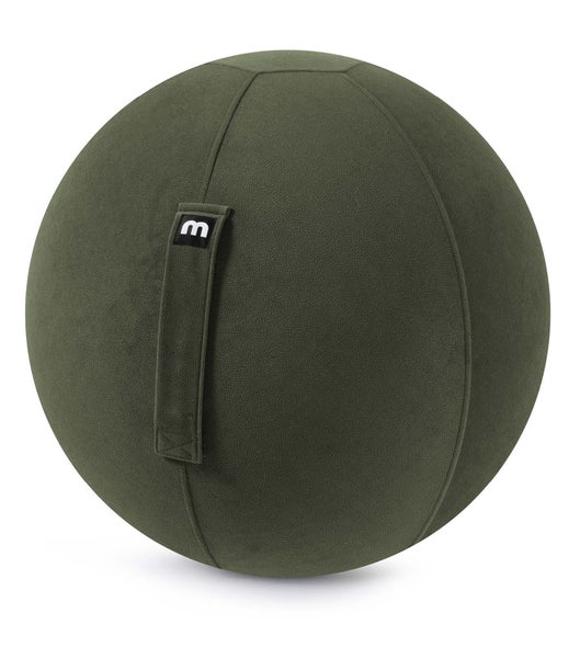 Stoff Sitzball Büro ergonomisch 'Der Sportliche', Sitzball mit Pumpe oder Pezziball mit Stoff- oder Cordbezug, 65cm Breite, ergonomische Bürostuhl Alternative für Zuhause und Büro