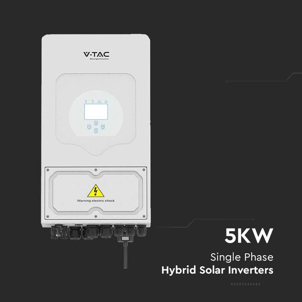 V-TAC VT-787RD-SN - Hybrid-Solar-Wechselrichter - einphasig - weiß - 5 Jahre - IP65