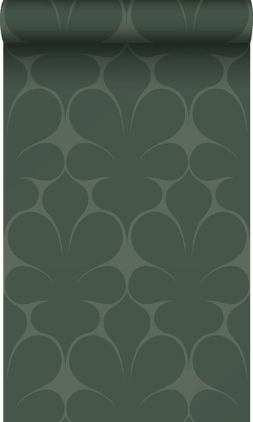 Origin Wallcoverings Tapete Ornamente Dunkelgrün - 50 x 900 cm - 347924