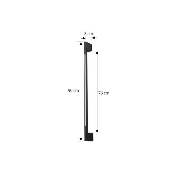Lindby LED Wandleuchte außen Neano (spritzwassergeschützt (Modern) in Schwarz aus Aluminium (1 flammig, ) - Außenwandleuchten Wandlampe Led Außenlampe Outdoor für Außenwand/Hauswand
