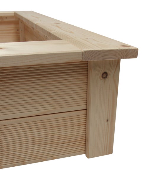 Sandkasten 190x190cm Kinder Clamaro Massivholz Tannenholz Natur Unbehandelt