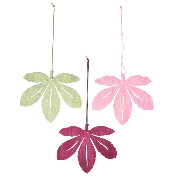 Dekorative Holzblatt-Hängefigur