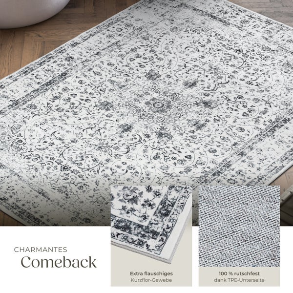 Vintage Designer Teppich tectake rutschfeste Unterseite verschiedene Größen 160 x 230 cm