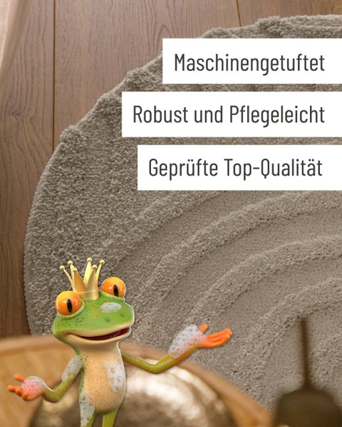 Maschinengetufteter Teppich, robust und pflegeleicht in geprüfter Top-Qualität.