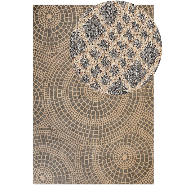 Teppich ARIBA 200 x 300 cm Jute Grau Beige