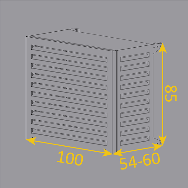 Klimaanlagenabdeckung - Blade - Anthrazit - Größe M (B 100cm - H 85cm - T 50cm) - Box Air Klima