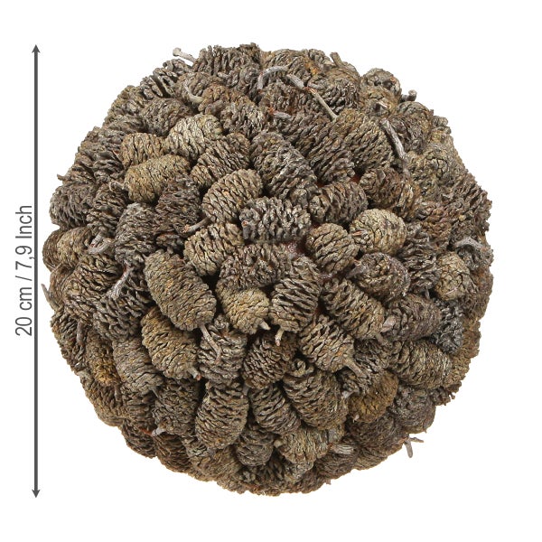 Deko-Kugel aus Naturzapfen, Durchmesser 20 Zentimeter