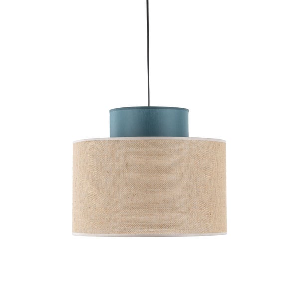 Hängelampe mit Stoffschirm