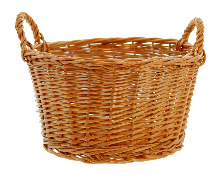 FRANK FLECHTWAREN | Füllkorb Natur, mittel, WEIDE, Ø 35 cm, Höhe 18 cm