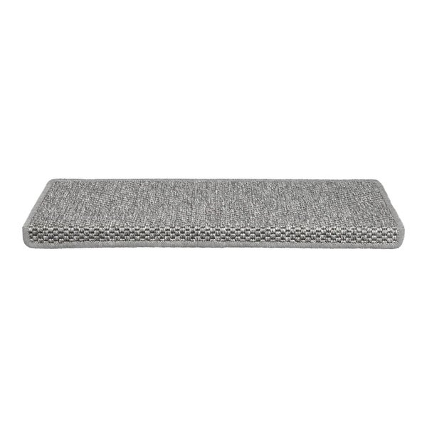 FLOORDIREKT Stufenmatte Kalkutta - Sisaloptik - Schlingenpol - Selbstklebend - Silber - Rechteckig - 23,5 x 65 cm