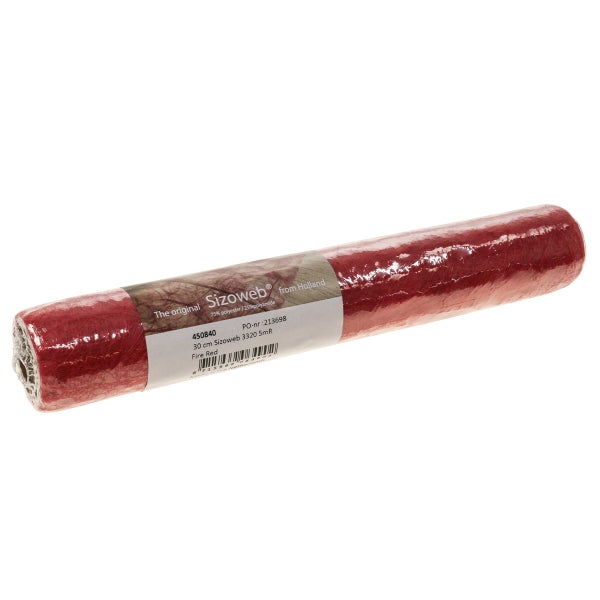 Sizoweb Tischläufer Rolle, 30 Zentimeter breit, 5 Meter lang, feuerrot.