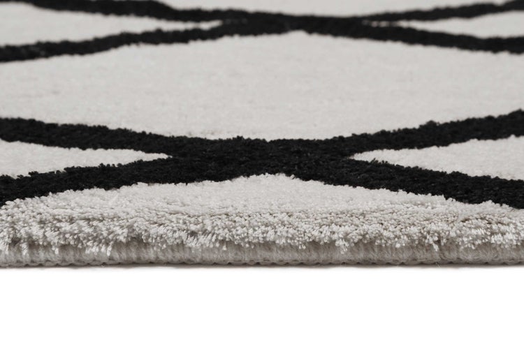 Badteppich Creme Schwarz San Bosa Homie Living 55x65 cm