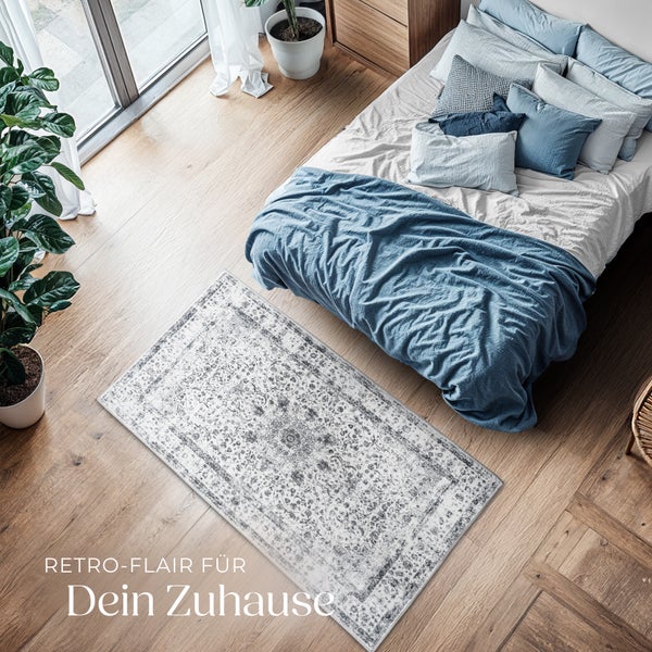 Vintage Designer Teppich tectake rutschfeste Unterseite verschiedene Größen 80 x 150 cm