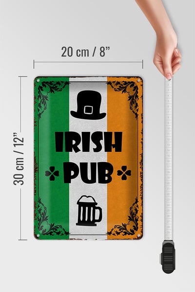 Blechschild Spruch 20x30cm Irish Pub Bier