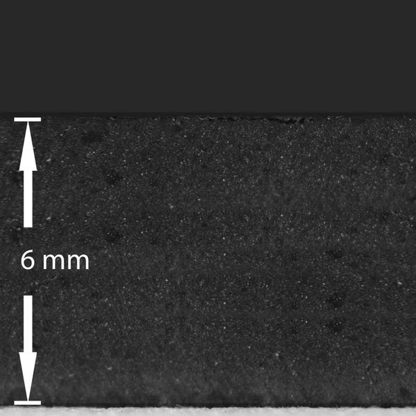 FLOORDIREKT SBR-Gummimatte - Glatt - Universal einsetzbar - Rutschhemmend - 6 mm Stärke - 120 x 600 cm