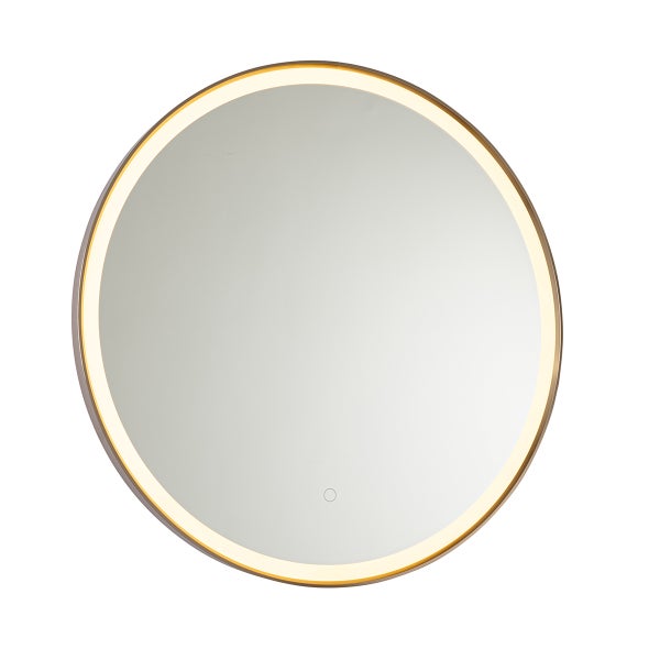 Badezimmerspiegel Roségold 70 cm inkl. LED mit Touchdimmer - Miral
