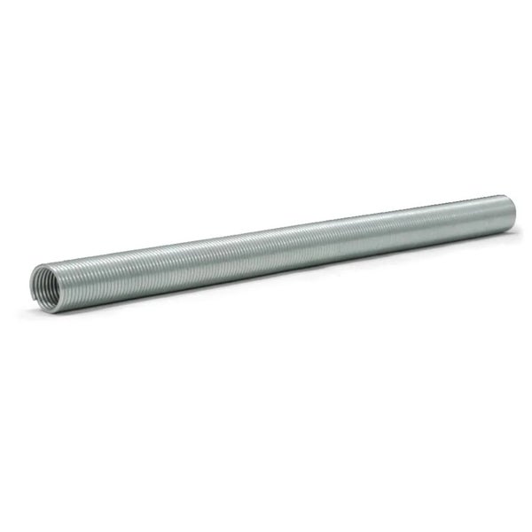 Eine metallene Biegefeder für Installationsrohre zum Schutz vor dem Knicken.