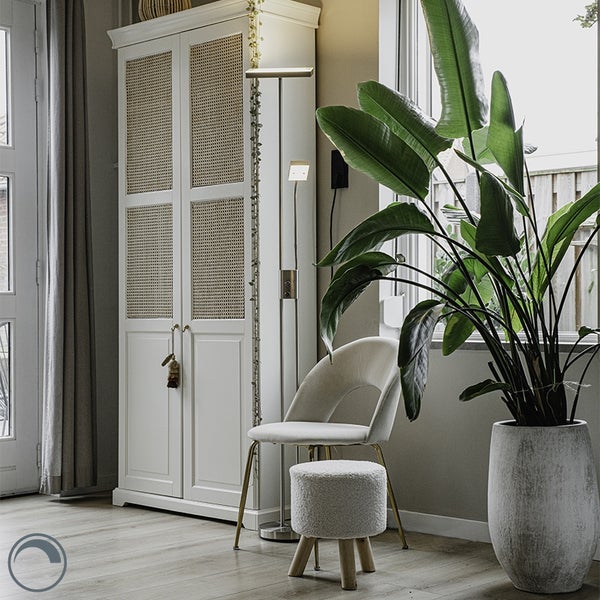 Moderne Stehleuchte inkl. LED und Dimmer mit Leselampe - Uplighter Jazzy