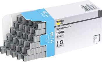 Triuso Stahlklammern G-Typ 11/50, 8 Millimeter, 5000 Stück.