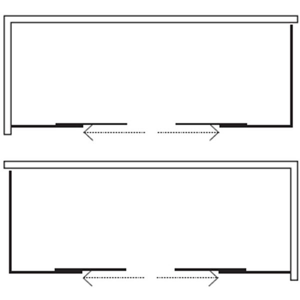 Zeichnung einer Überdachung mit Schiebetür