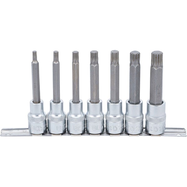 BGS Bit-Einsatz-Satz Antrieb Innenvierkant 12,5 mm (1/2) Innenvielzahn (für XZN) M5 - M14 7tlg. - 5175