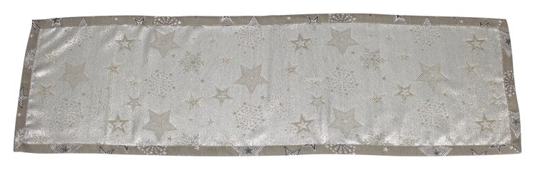 FRANK FLECHTWAREN | Tischläufer Shiny Christmas, VISKOSE, POLYESTER, METALLIC-GARN,  40 x 140 cm