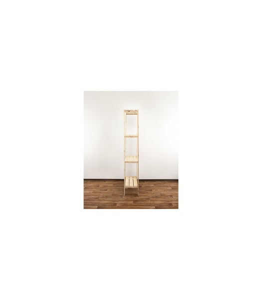PROREGAL Holzregal Woodland HxBxT 166,4 x 80 x 30 cm Fachlast 120 kg 4 Fachboden Kiefernholz Natur
