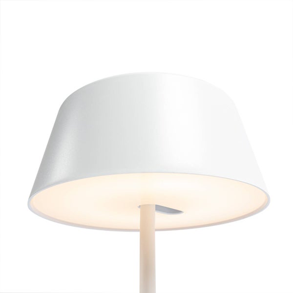 Lindby LED Tischlampe Milica ( Touchdimmer) dimmbar (Skandinavisch) in Weiß aus Metall (1 flammig, ) - Tischleuchte Schreibtischlampe Nachttischlampe Touch Lampe Wohnzimmerleuchte