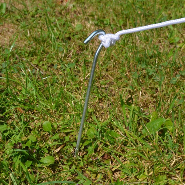 AMANKA 10 Runde Zelt-Heringe Erdnägel 250x4mm Bodenanker Camping-Zeltnägel Erdanker Robust Verzinkt