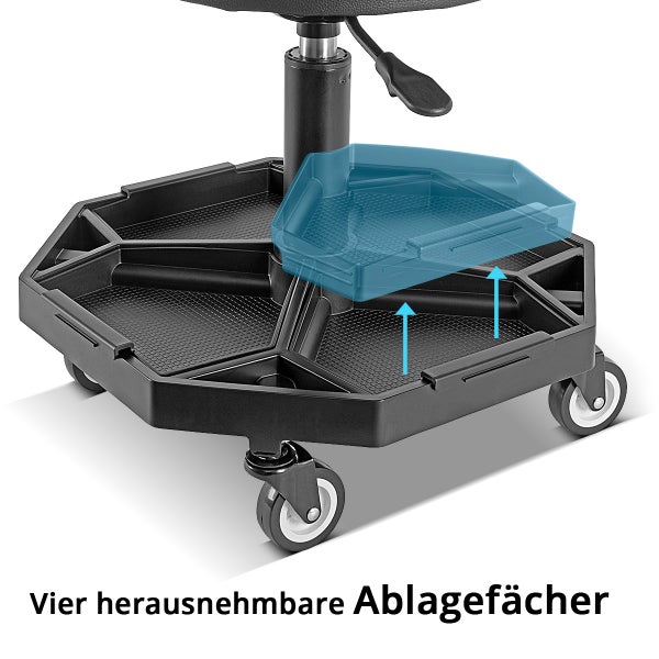 STAHLWERK Werkstatthocker WRH-136 ST bis 136 kg belastbar höhenverstellbar