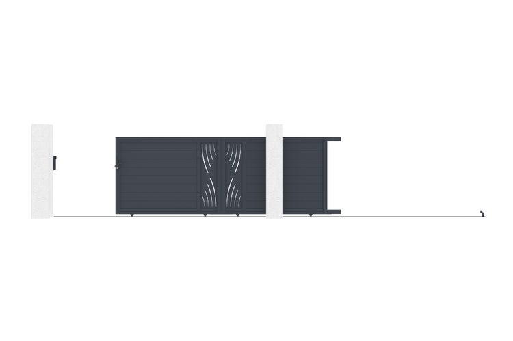Schiebetor aus Aluminium 4m VELETA 400C140 Grau