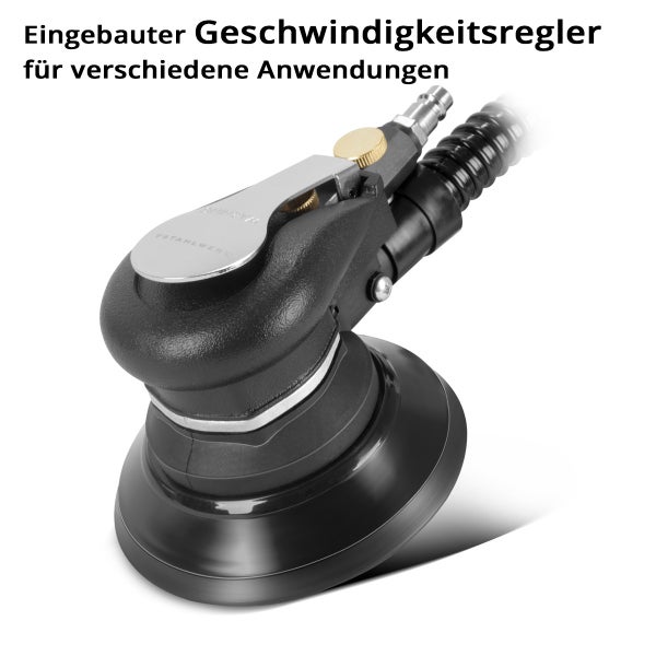 Druckluft Exzenterschleifer mit integriertem Geschwindigkeitsregler