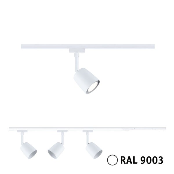URail Schienenspot Cover Starterset GU10 max. 10W dimmbar 230V Signalweiß